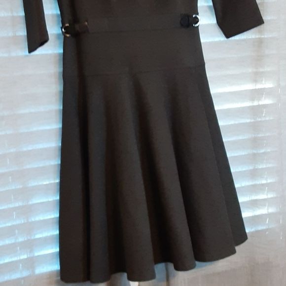 Ann Taylor Dark Grey Circle Skirt Dress - Picture 4 of 11